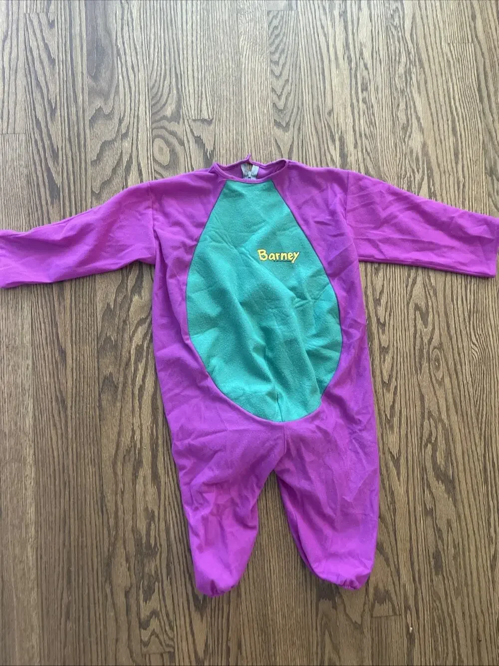 VTG Kids Unisex 1992 BARNEY Lyons Group Halloween Costume 2-3 Year No Head Piece